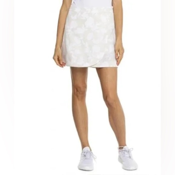 NWT G/Fore Hybrid Maverick Skort Golf Gfore Tonal Floral Wrap 4way Stretch Stone - Picture 3 of 12